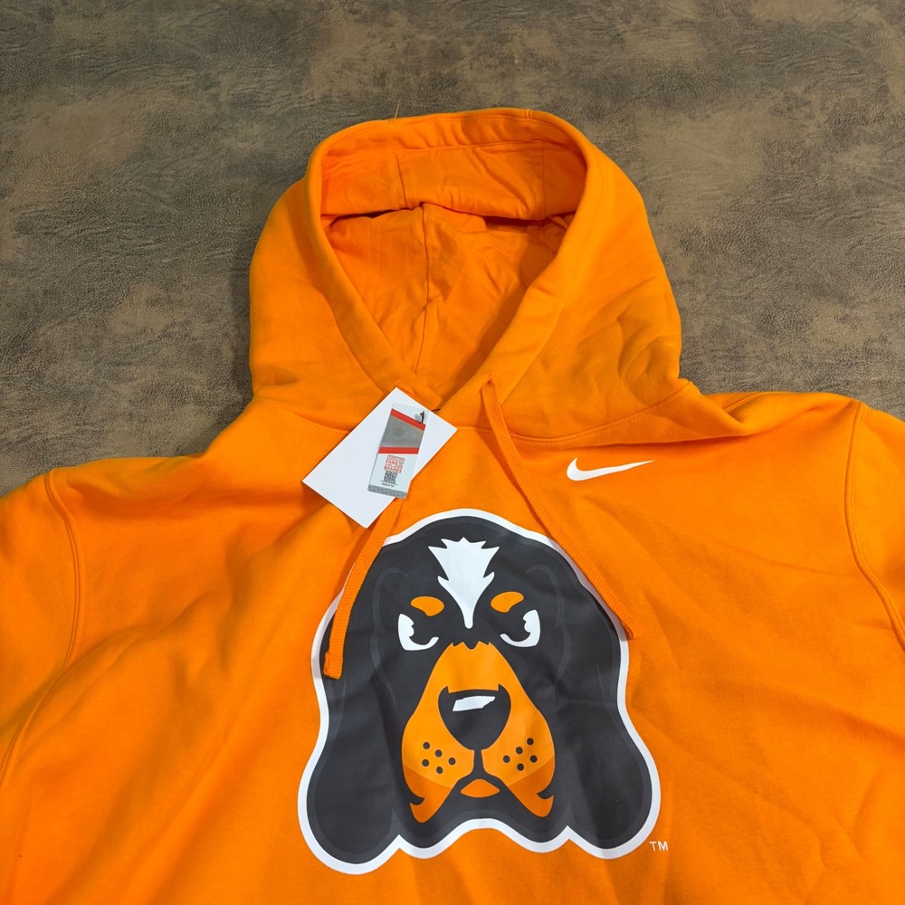 Nike Hoodie Mens XXL Orange Tennessee Volunteers Smokey Mascot *SEE DEFECT*
